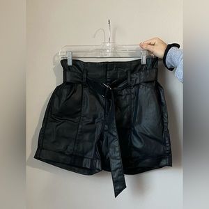 Faux Leather Shorts